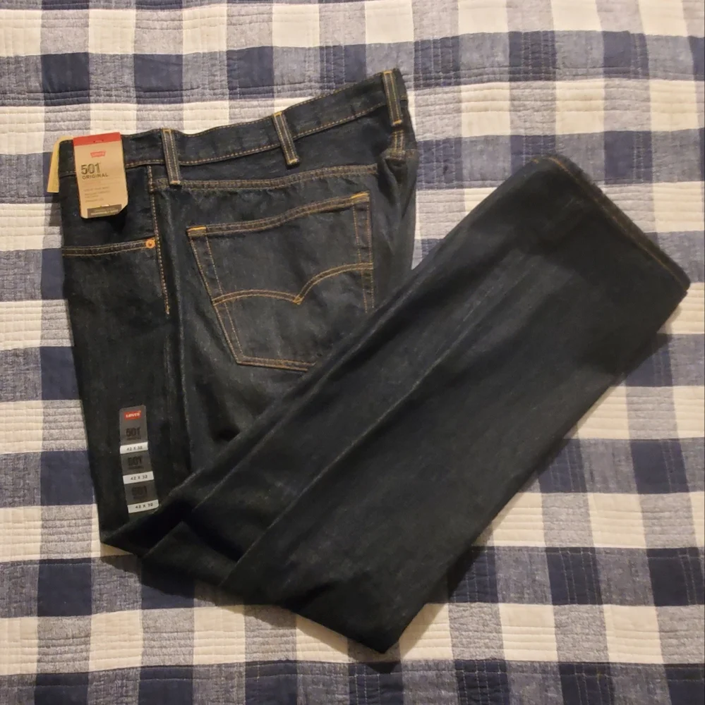Levi's Men's 501‎ Original Fit Jeans Straight Leg Button Fly 100% Cotton 42x32